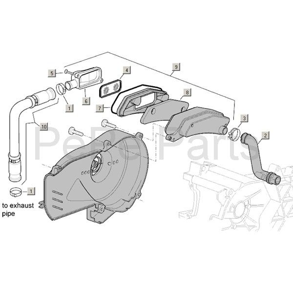 Exhaust gas filter Aprilia Mojito Custom 2t (Piaggio engine) 2004 - 2010