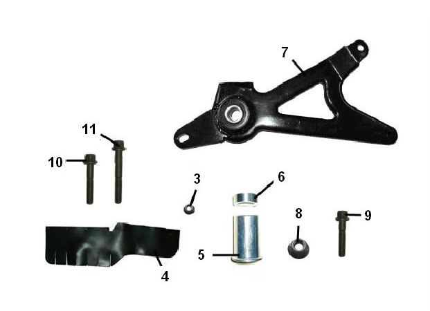 Exhaust support Riva Sport VX50S 4-stroke