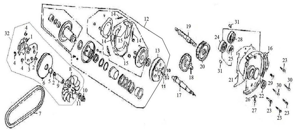 Variator parts Iva Roma 125cc
