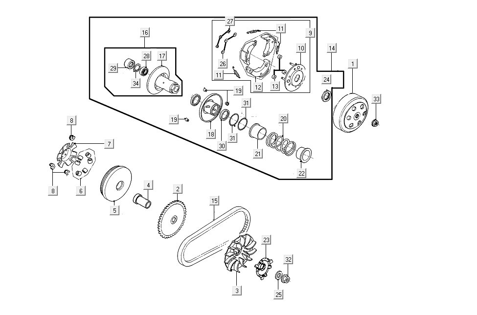 Kymco Like Variator from 2018