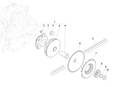 Variator Vespa Sprint 4-stroke 3-valve (euro4 injection IGET)