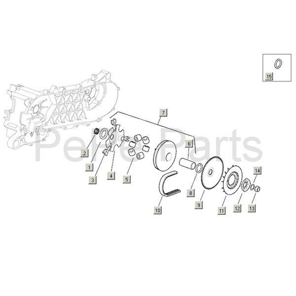 Vario + accessories Aprilia Mojito Custom 2t (Piaggio engine) 2004 - 2010