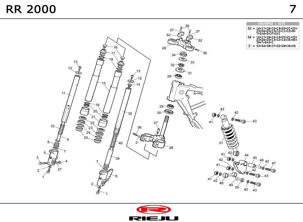 Suspension Rieju RR black 2001 2-Stroke