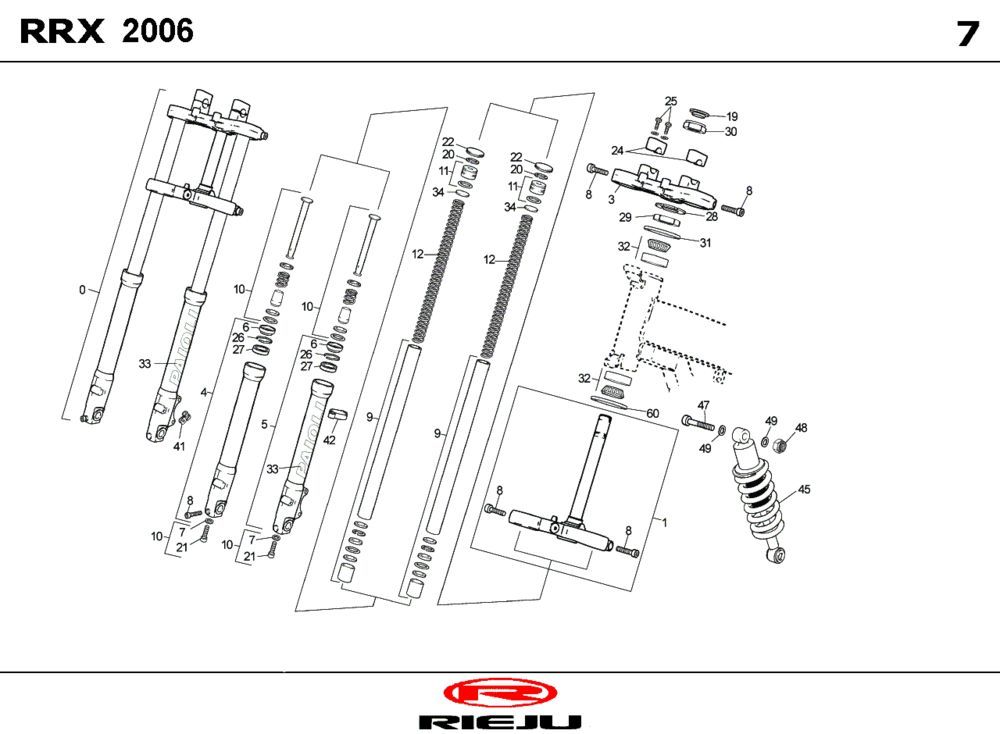 Suspension Rieju RRX blue 2009 2-Stroke