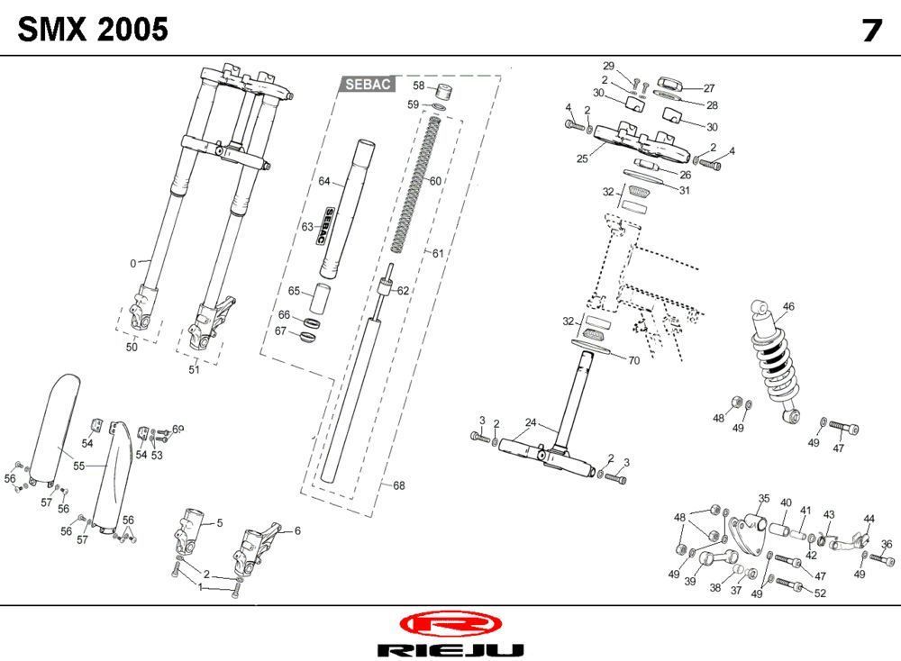 Suspension Rieju SMX black 2004 2-stroke