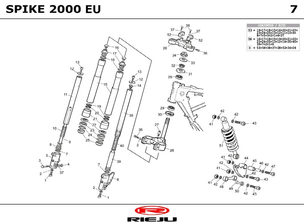Suspension Rieju Spike sport black 2004 2-stroke
