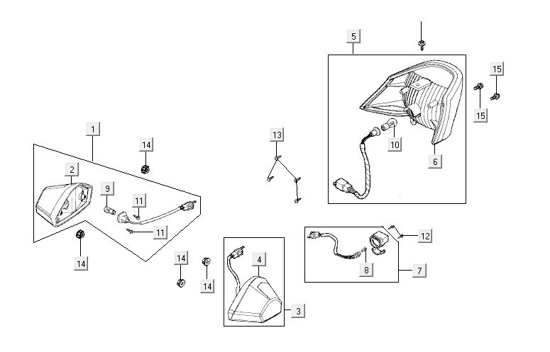 Lighting Kymco Activ 4-stroke silver