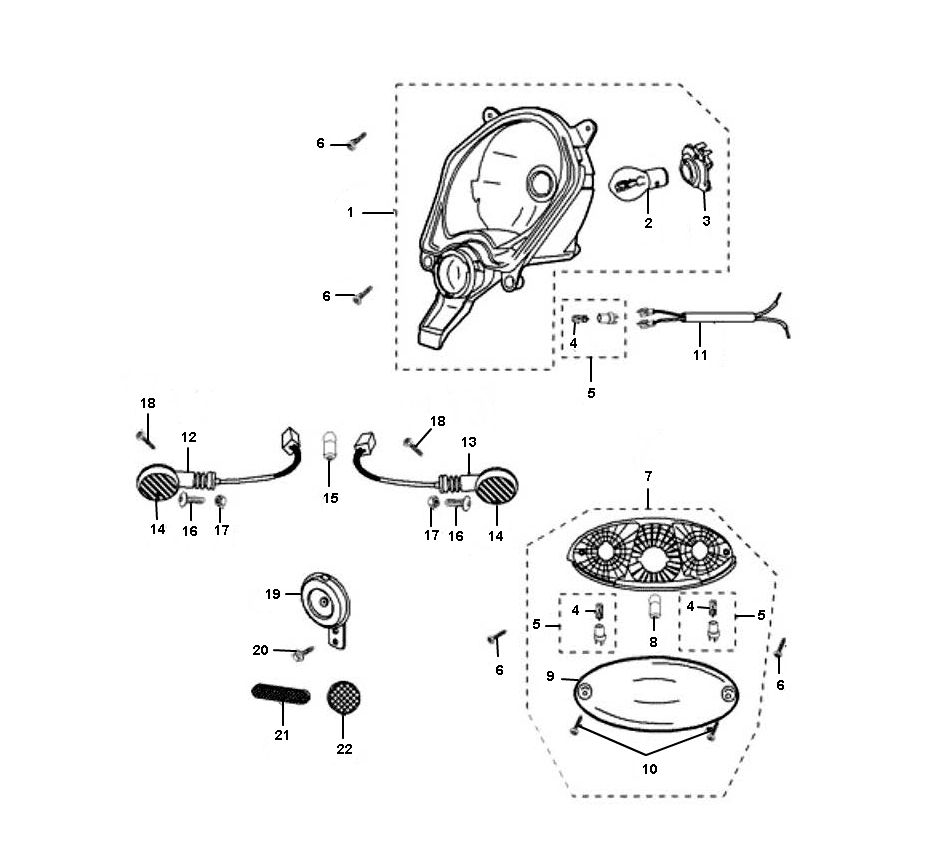 Lighting Peugeot Ludix pro 2-Stroke