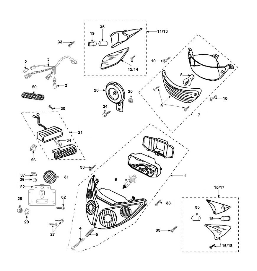 Lighting Peugeot Speedfight 2 LC E2 2-Stroke