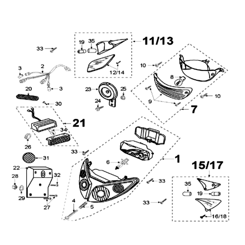 Lighting Peugeot Speedfight 2 LC silver