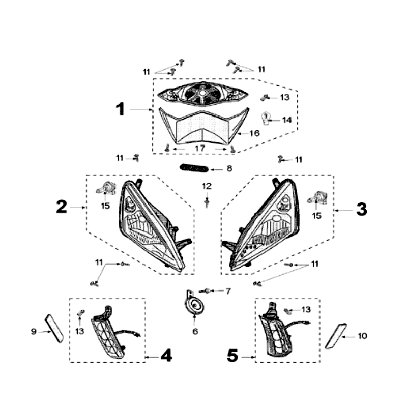 Lighting Peugeot Speedfight 3 LC red