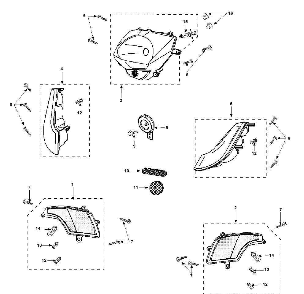 Lighting Peugeot Vivacity 3 2-Stroke