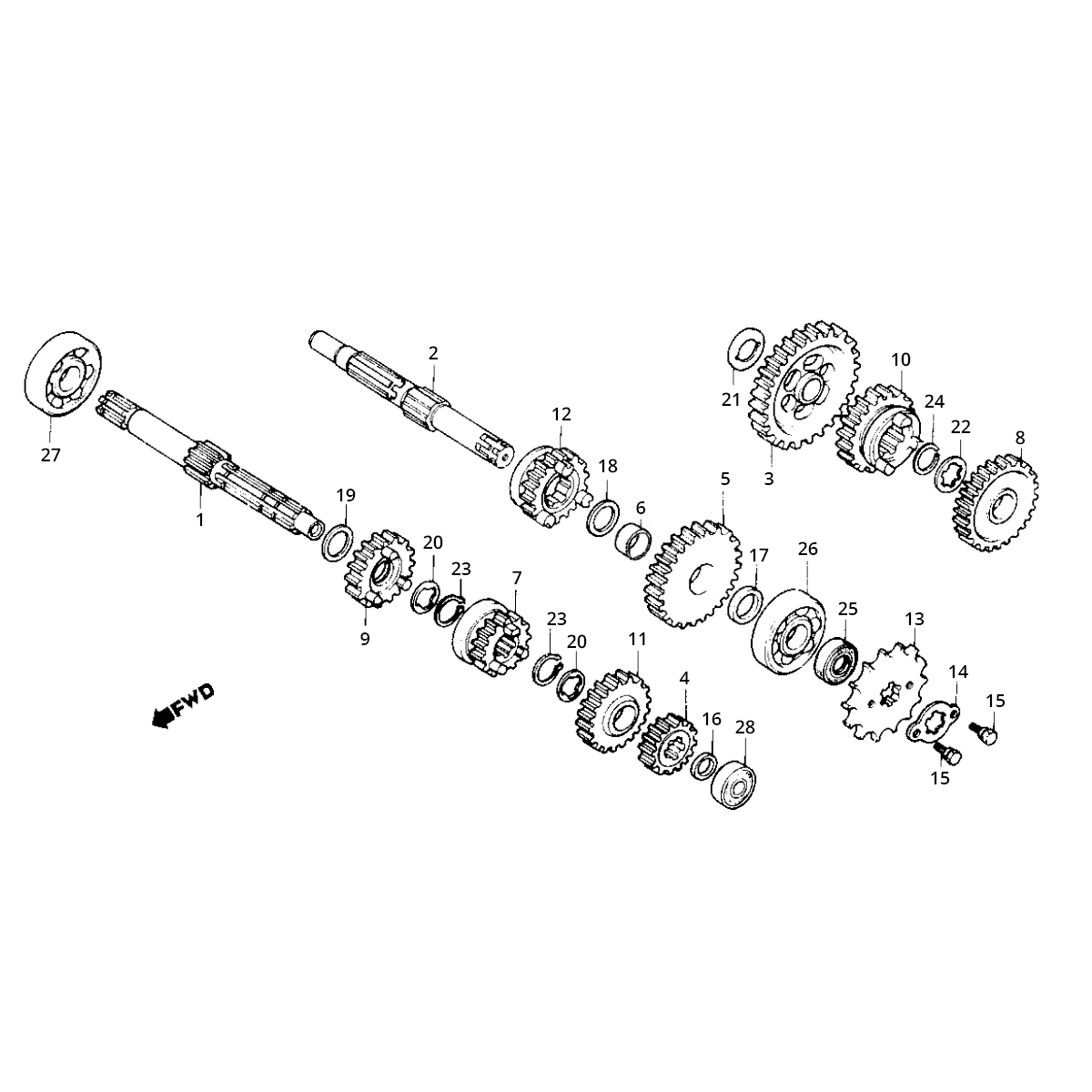 Honda MB/MT/MTX 80 gearbox