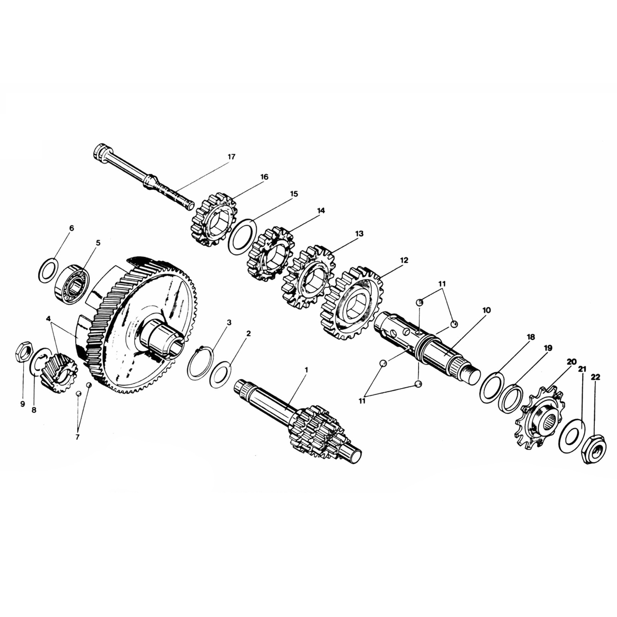 Gearbox 4V Foot Zundapp GTS 50 529-020 tm 026