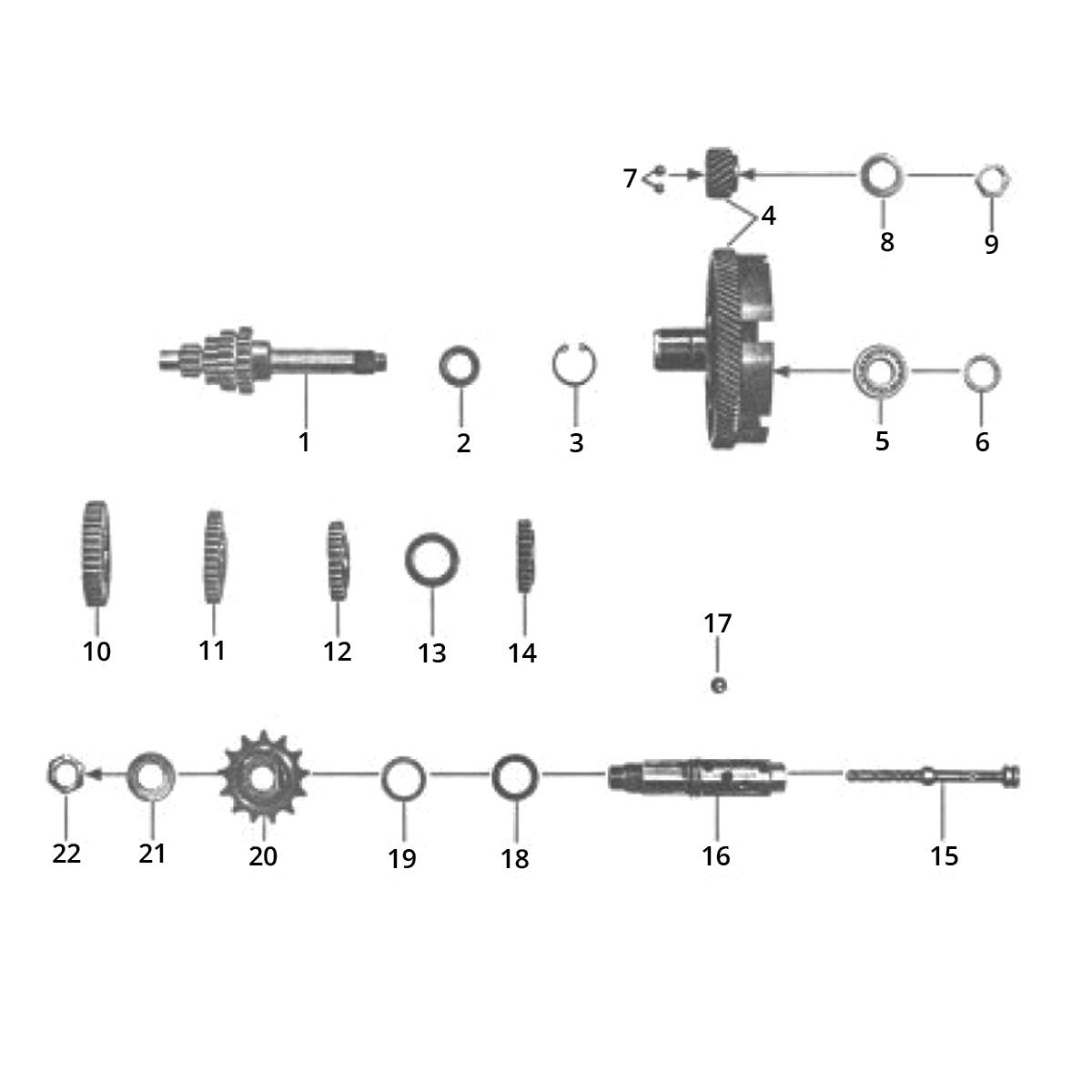 Gearbox Zundapp GTS 50 517-40L0
