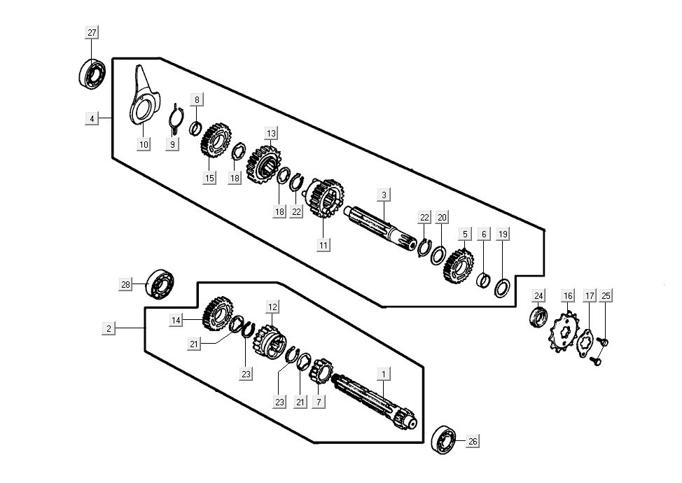 Gearbox Kymco K-Pipe 4-stroke Gloss Black