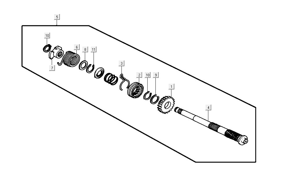 Gear mechanism Kymco K-Pipe 4-stroke White