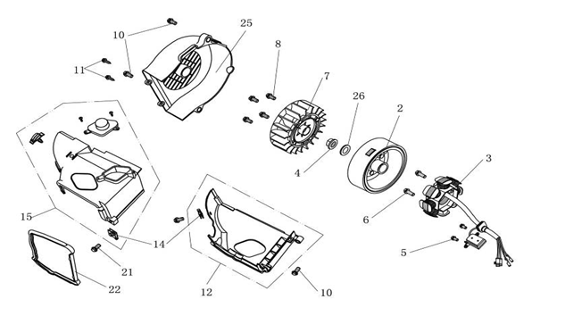 China Flywheel Ape50 white