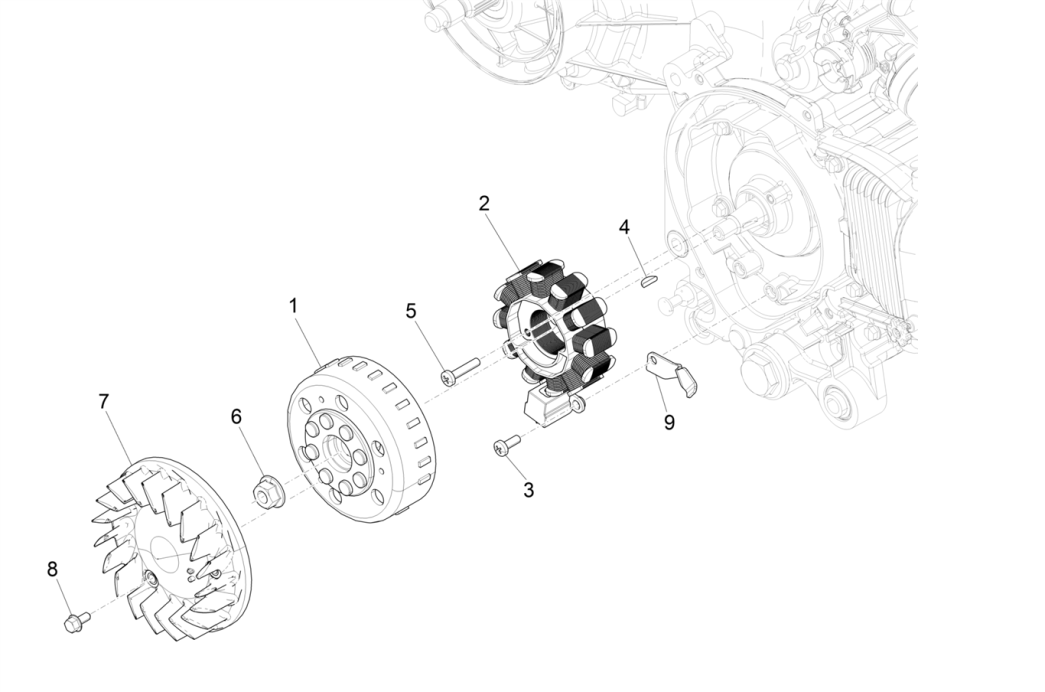 Flywheel Piaggo Zip 4-stroke (euro4 injection IGET)
