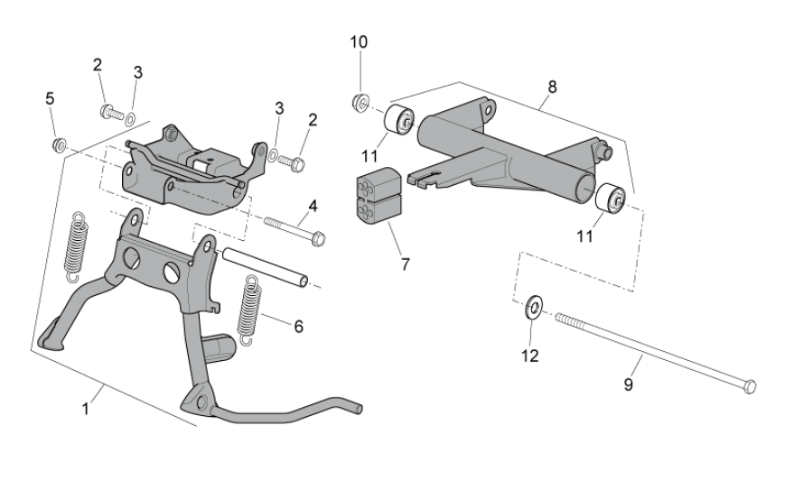 Footrest Aprilia SR 50 H2O ie+carb 2004-2009