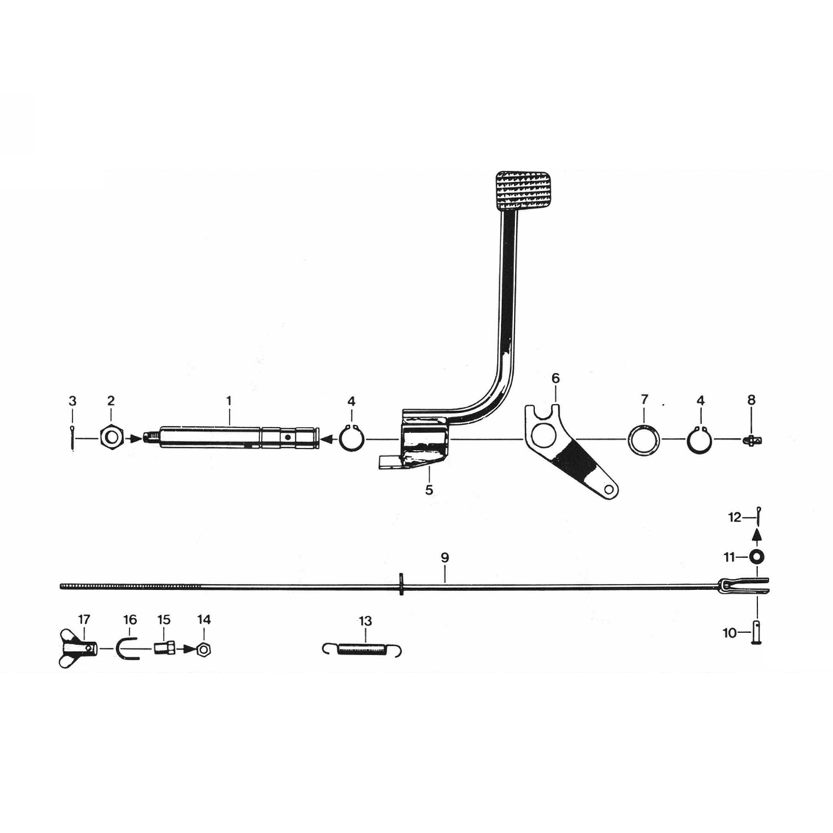 Rempedaal Zundapp 529 alle types
