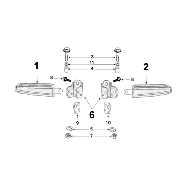Foot rest Peugeot Kisbee RS White
