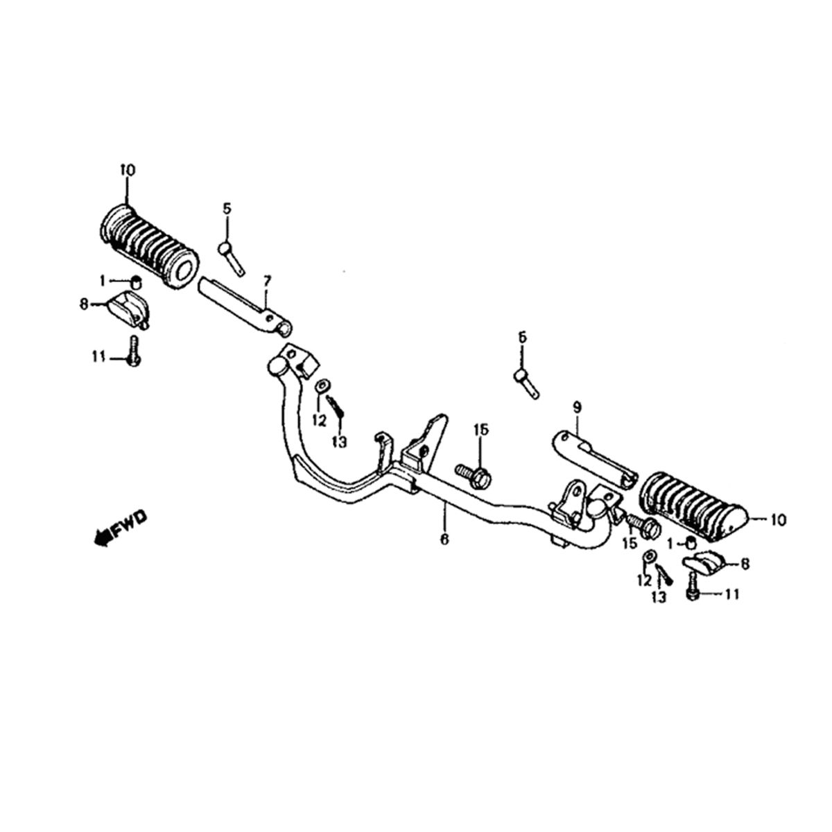 Honda MB50/MB80 substructure footrest