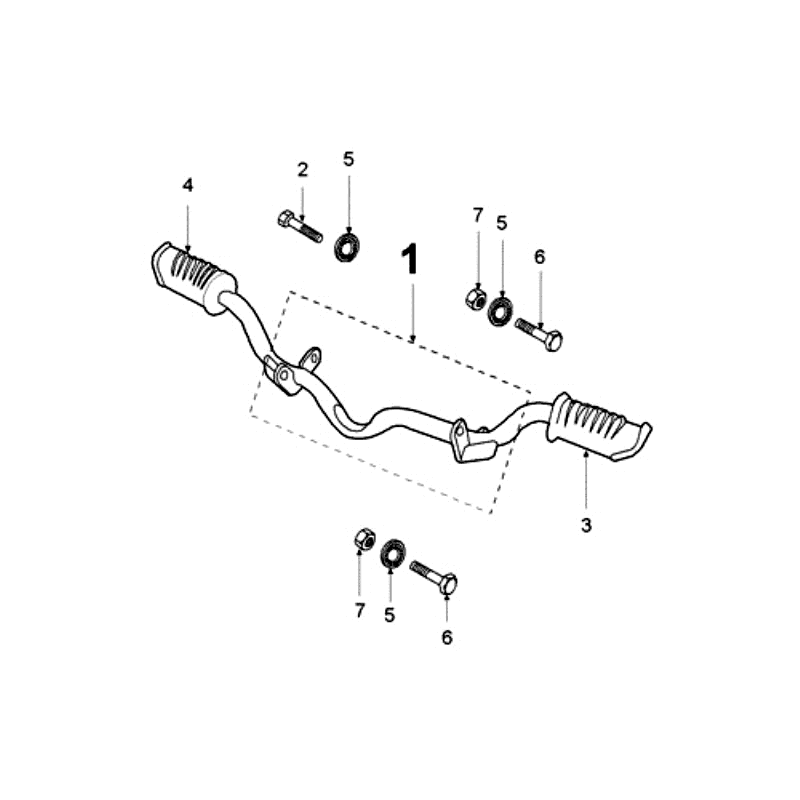 Footrest Peugeot Fox red