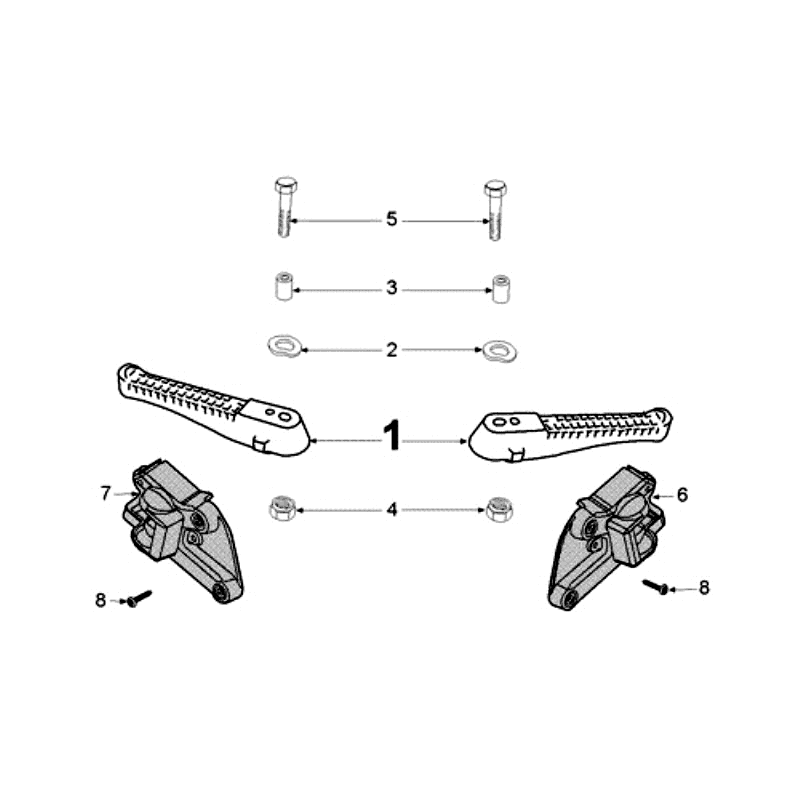 Footrest Peugeot Jet Force LC white