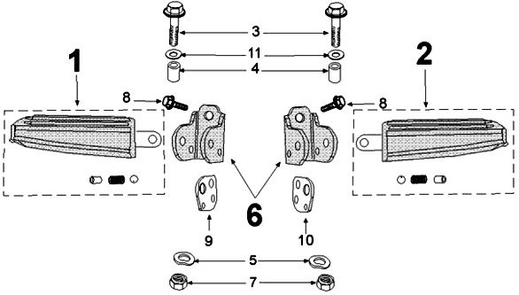 Footrest Peugeot Kisbee euro4 from 2018