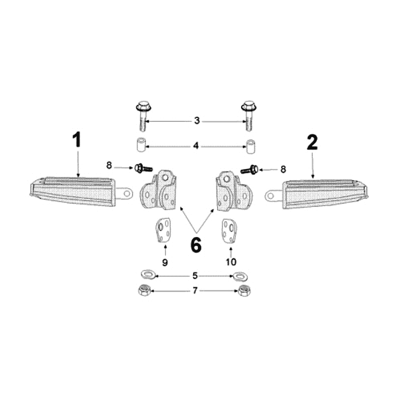 Footrest Peugeot Kisbee black