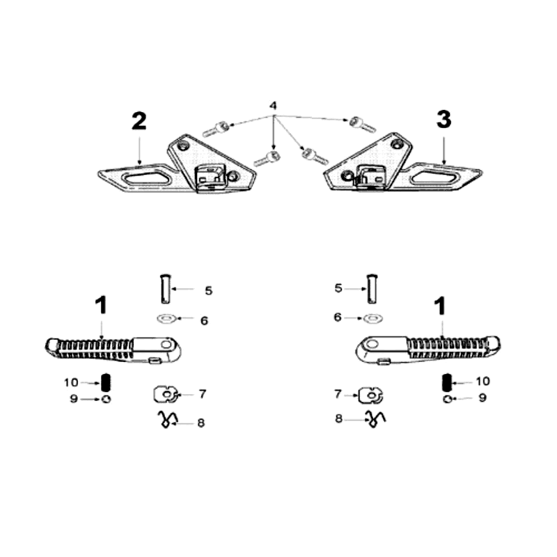 Footrest Peugeot Speedfight 3 AC Red