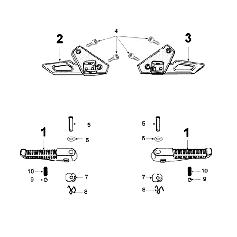 Footrest Peugeot Speedfight 3 LC red