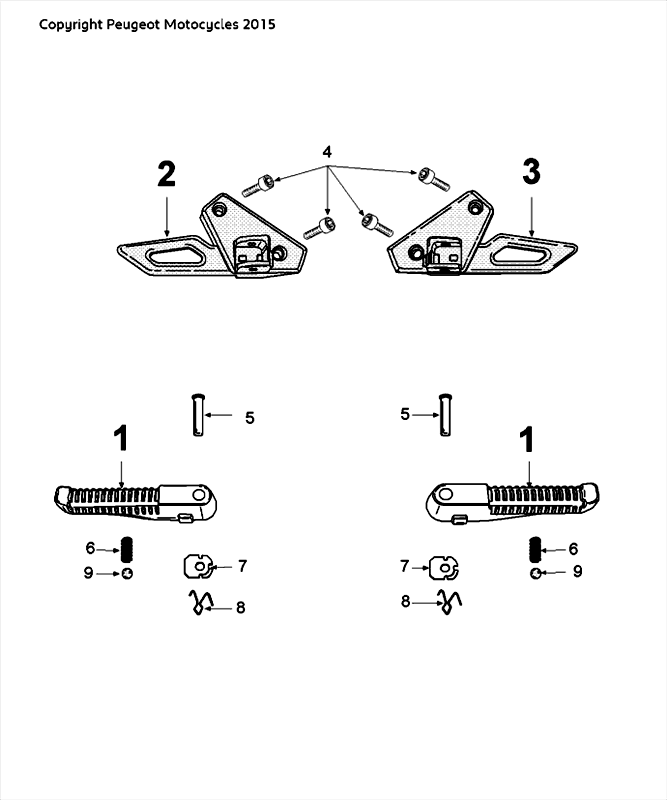 Footrest Peugeot Speedfight 4 LC black green