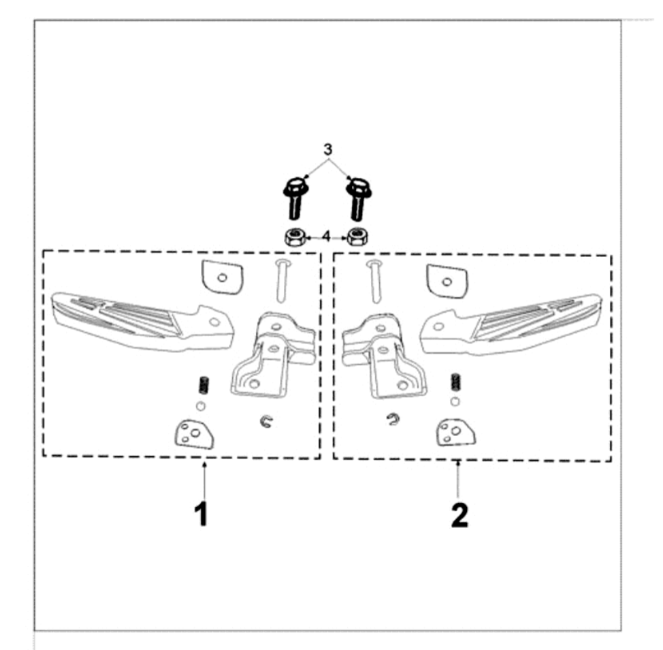 Voetsteun Peugeot Tweet 125 E3 2010-2013