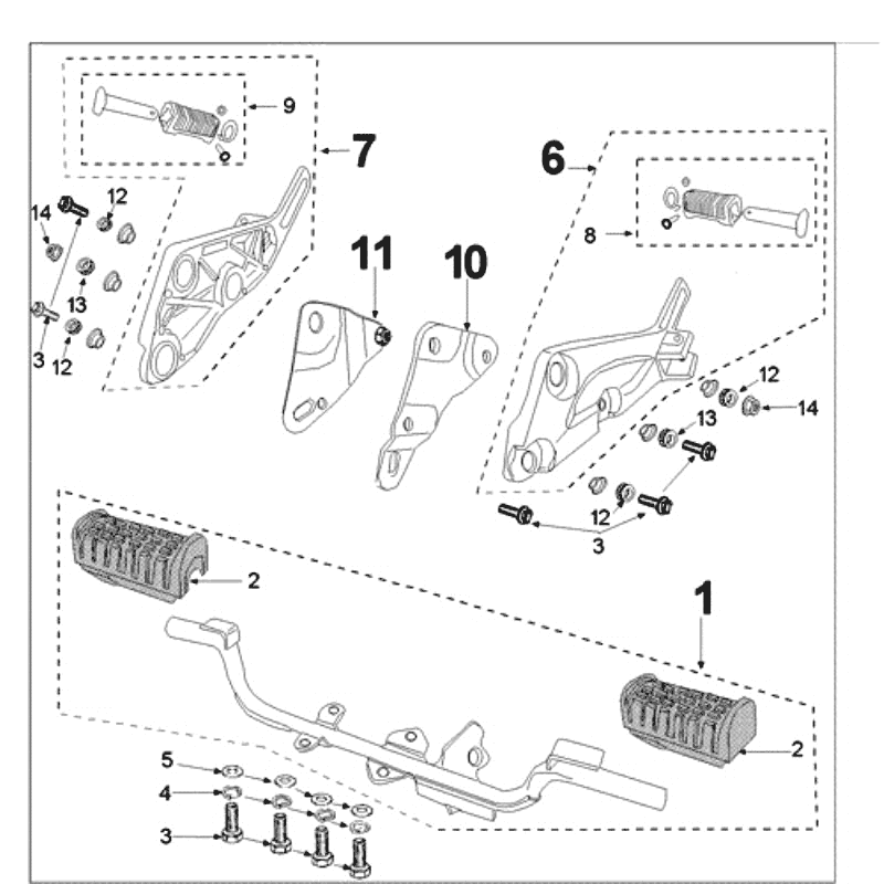 Footrest Peugeot Tweet old black