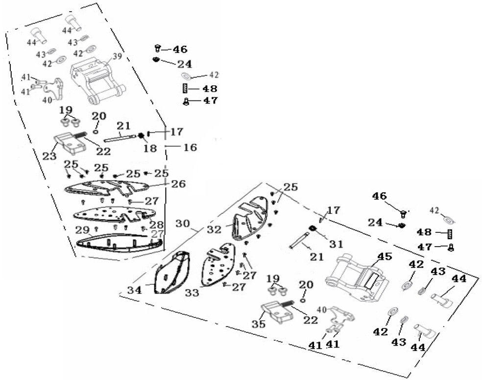 Footrests Generic Ideo blue 2007 2-stroke 25
