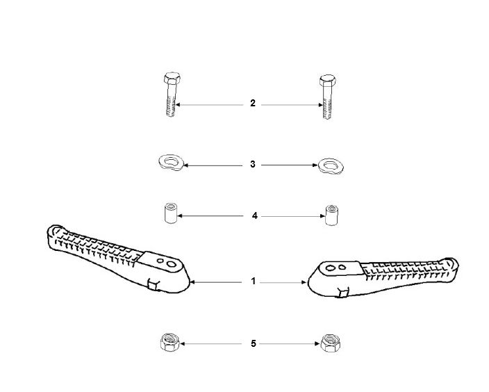 Footrests Peugeot Speedfight 2 LC E2 2-Stroke