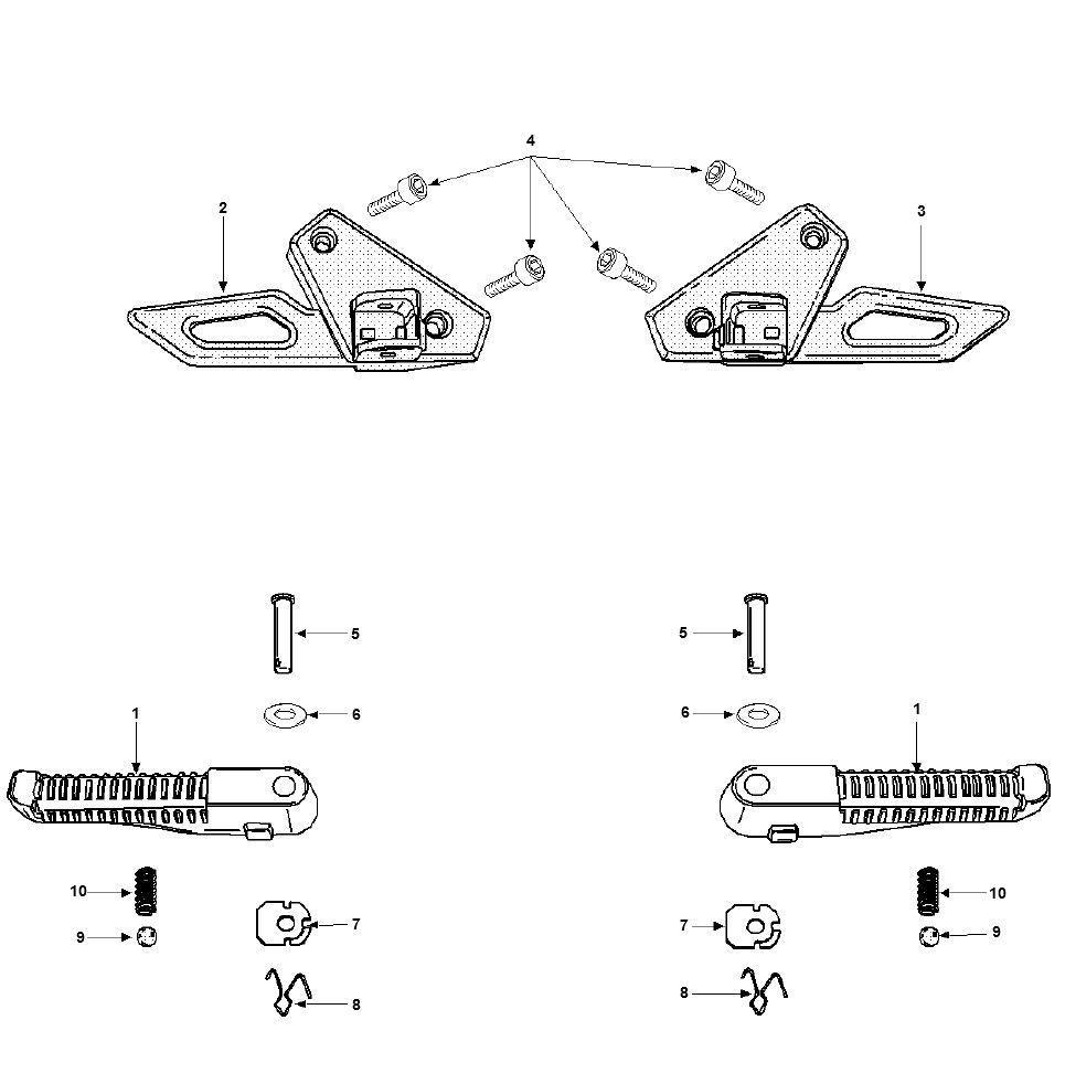 Footrests Peugeot Speedfight 3 4-Stroke