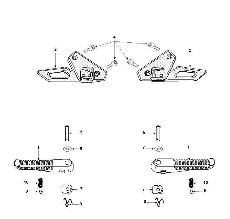 Footrests Peugeot Speedfight 3 AC 2-Stroke
