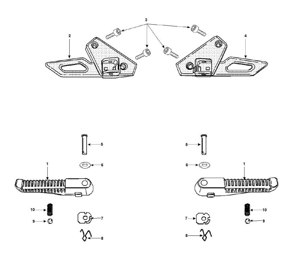 Footrests Peugeot Speedfight 3 LC 2-Stroke