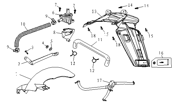 Front Rear Fender AGM fox red gloss