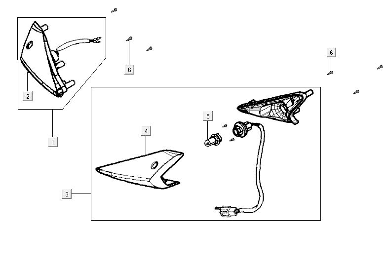 front turn signals Kymco Agility RS 4-stroke white 11