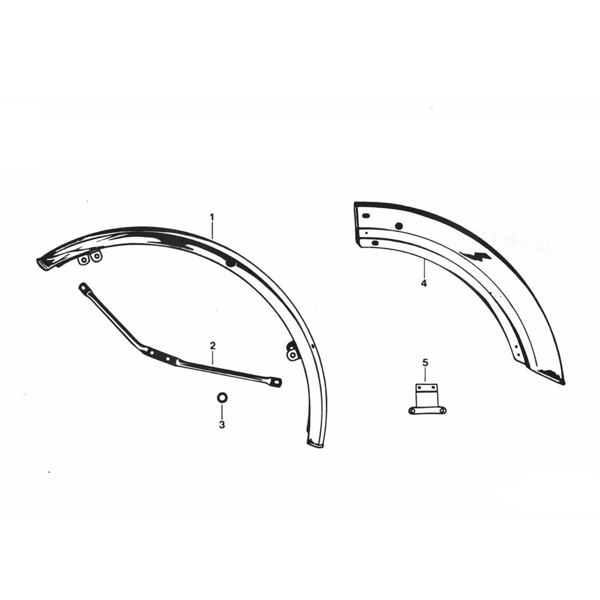 Front fender - Rear fender Zundapp GTS 50 529-024 tm 029