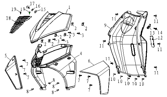 Front cap-Leg shield China fox blue matt