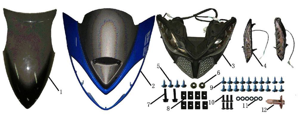 Front Hood Turn Signals China Touring red