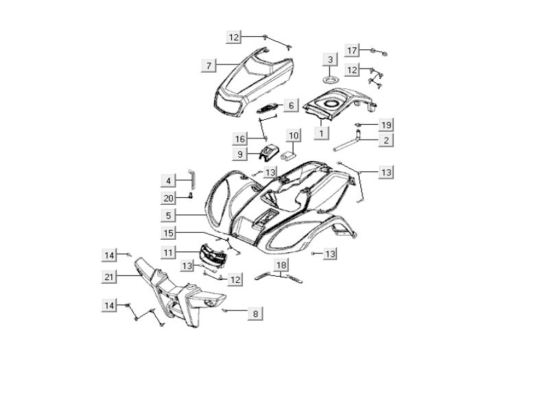 Front cover Kymco MXU 150