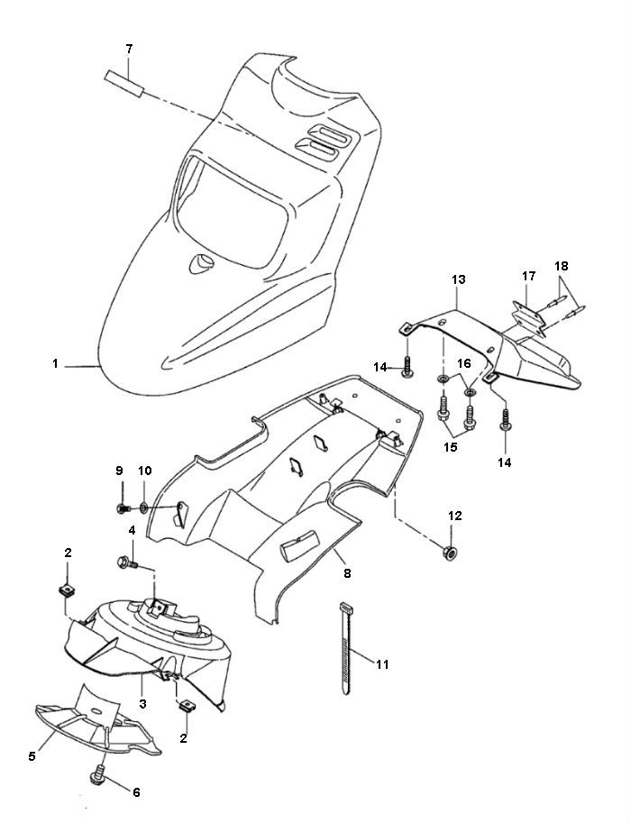 Front covers Yamaha Bw's 2-stroke