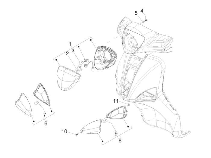 Turn signal Piaggio Liberty 2-stroke