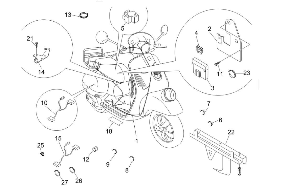 Main Cable Group Vespa GTV 250 4T 4V IE